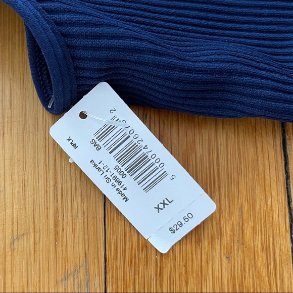 Gap ribbed stretchy bralette in Elysian blue, XXL - Picture 3 of 3